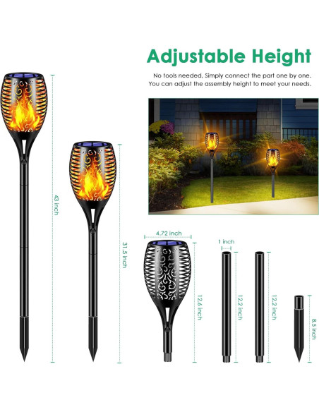 Luces Solares para Exteriores TomCare LED Impermeables