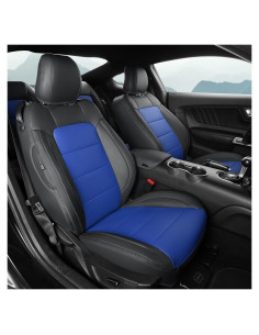 Fundas de Asiento Personalizadas GIANT PANDA para Ford Mustang 2015-2025 - Negro y Azul