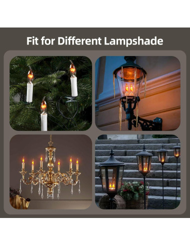 Bombillas de Luz de Llama LED Hompavo E12 12 Unidades