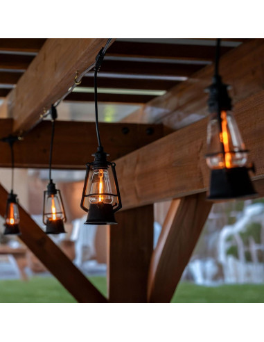 Juego de Cuerda de Lámpara LED Vintage Festive Living 10 Luces 6.1m