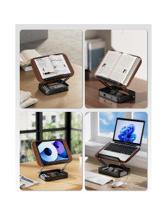 Soporte de Libro Ajustable SupeDesk - Madera Oscura 40.6x33cm 2