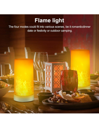 Luz LED Efecto Llama Noieyal con Control Remoto y Temporizador