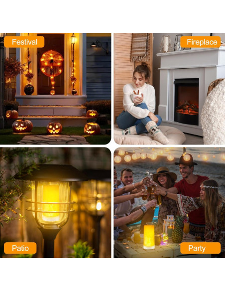 Luz LED Efecto Llama Noieyal con Control Remoto y Temporizador