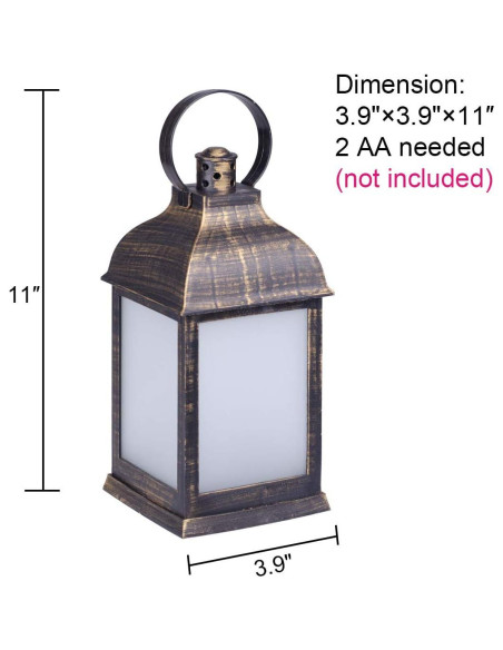 Linternas Decorativas LED ZKEE Efecto Llama Control Remoto (Juego de 2)