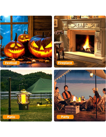 Luz LED Efecto Llama Noieyal con Control Remoto y Temporizador