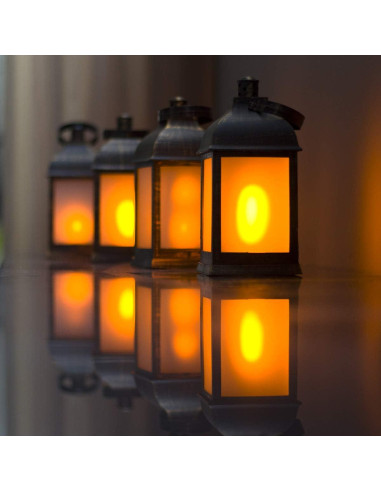 Linternas Decorativas LED ZKEE Efecto Llama Control Remoto (Juego de 2)