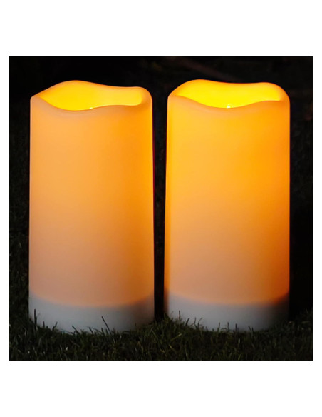 Velas Solares Homemory Impermeables para Exterior - Juego de 2