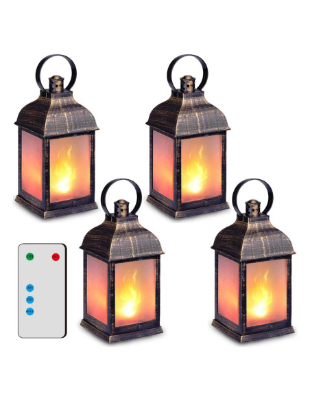 Lámparas Decorativas LED Efecto Llama ZKEE - Juego de 4