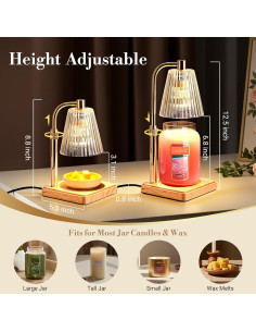 Lámparas Calentadoras de Velas Marycele 2 Pack Altura Ajustable 2