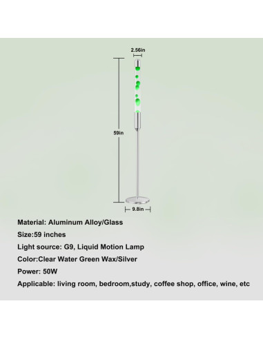 Lámpara de Magma Kyzfy 149.9 cm Luz de Relajación
