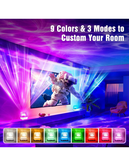 Proyector de Auroras Boreales Luminorthe 16 Colores Control Remoto