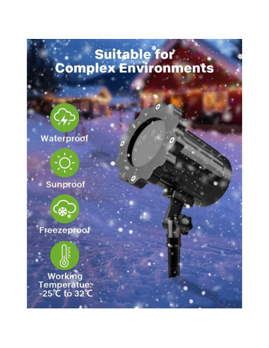 Proyector de Luces Láser de Navidad Zhongshan SE369 30.48cm