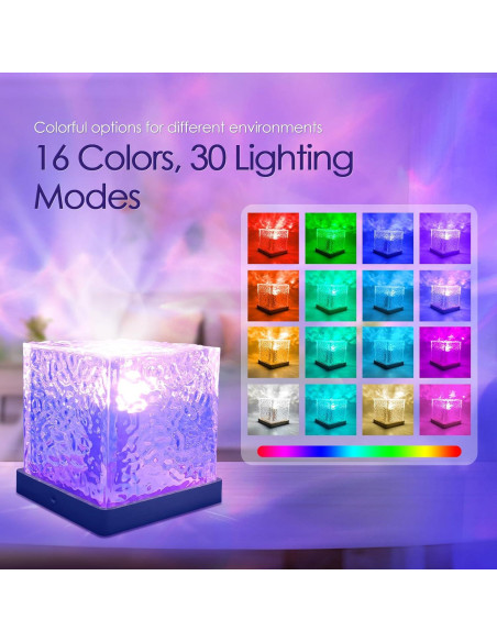 Proyector de Olas del Océano JOYFULPARTNER Recargable 16 Colores