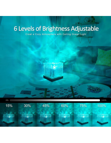 Proyector de Olas del Océano JOYFULPARTNER Recargable 16 Colores