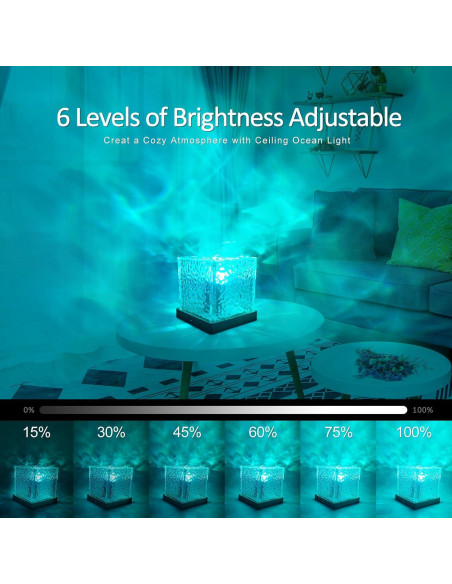 Proyector de Olas del Océano JOYFULPARTNER Recargable 16 Colores