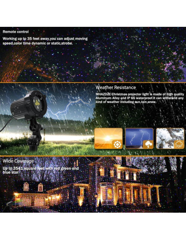 Proyector de Luces Láser Navidad SHENZHEN MOD01RGB IP65