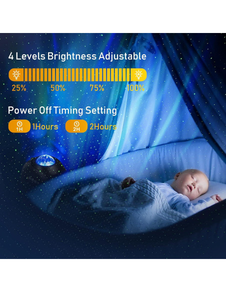 Proyector de Estrellas Leoity LY-SP001 con Altavoz Bluetooth