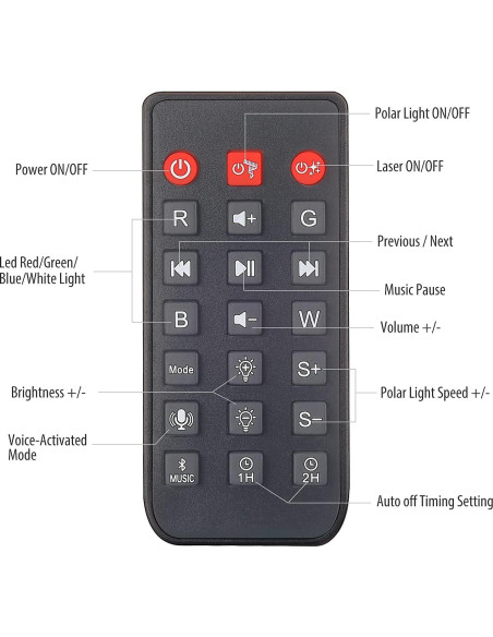 Proyector de Estrellas Leoity LY-SP001 con Altavoz Bluetooth