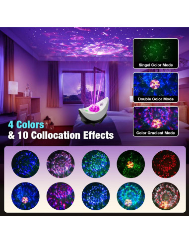 Proyector de Estrellas Riokko TH0003W con Altavoz Bluetooth