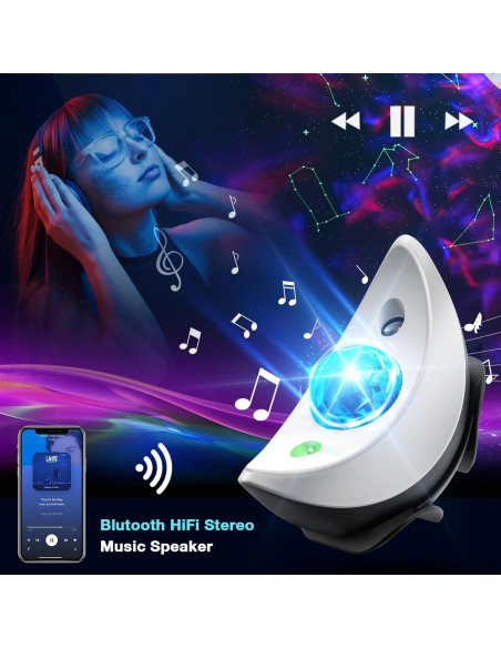 Proyector de Estrellas Riokko TH0003W con Altavoz Bluetooth