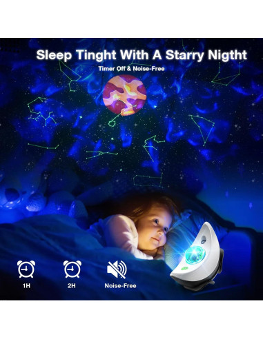 Proyector de Estrellas Riokko TH0003W con Altavoz Bluetooth