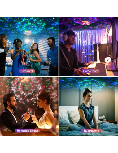 Proyector de Estrellas Riokko TH0003W con Altavoz Bluetooth