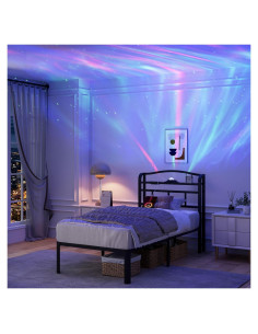 Estructura de Cama Individual YORMDMO 14" con Proyector y Carga