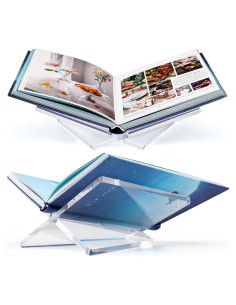 Soporte de Libro Acrílico UikJOY Transparente Mediano 22cm x 16cm