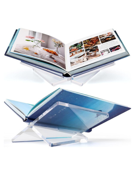 Soporte de Libro Acrílico UikJOY Transparente Mediano 22cm x 16cm