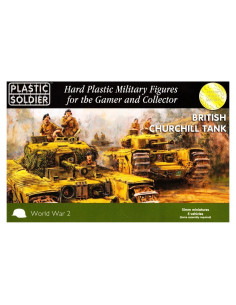 Tanque Churchill Británico con Figuras - Plastic Soldier 5 Miniaturas