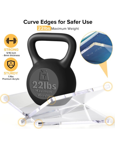 Soporte de Libro Acrílico UikJOY Transparente Mediano 22cm x 16cm