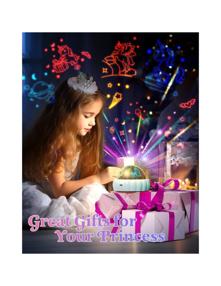 Proyector de Estrellas Oharsea Luz Nocturna 3 Temas 7 Modos