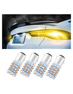 4 Bombillas LED 1157 Kutyun para Luces de Freno 12V Amarillo
