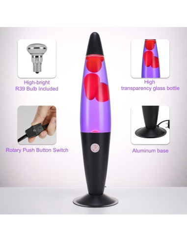 Lámpara de Movimiento EDIER 40.9cm Púrpura y Naranja