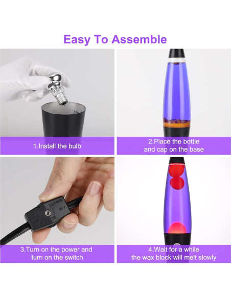 Lámpara de Movimiento EDIER 40.9cm Púrpura y Naranja