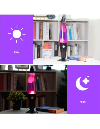 Lámpara de Movimiento EDIER 40.9cm Púrpura y Naranja