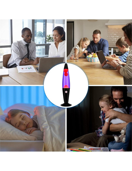 Lámpara de Movimiento EDIER 40.9cm Púrpura y Naranja