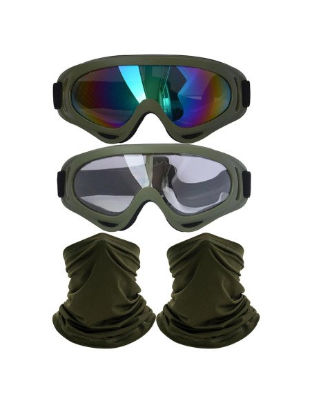Gafas de Motocicleta Immoono con Bufandas para el Cuello
