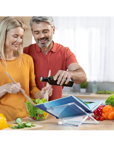 Soporte de Libro Acrílico UikJOY Transparente Mediano 22cm x 16cm