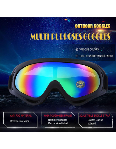 Gafas de Motocicleta Immoono con Bufandas para el Cuello