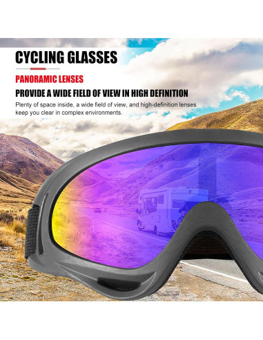 Gafas de Motocicleta Immoono con Bufandas para el Cuello