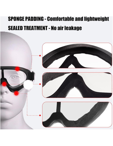 Gafas de Motocicleta Immoono con Bufandas para el Cuello