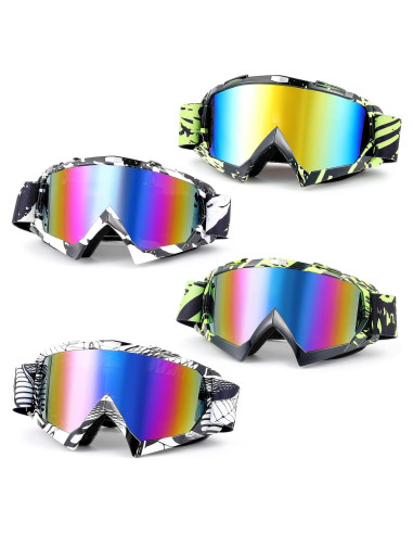 Gafas de Motocross Tallew 4 Pares Ajustables para Deportes