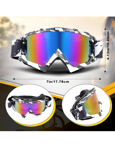 Gafas de Motocross Tallew 4 Pares Ajustables para Deportes
