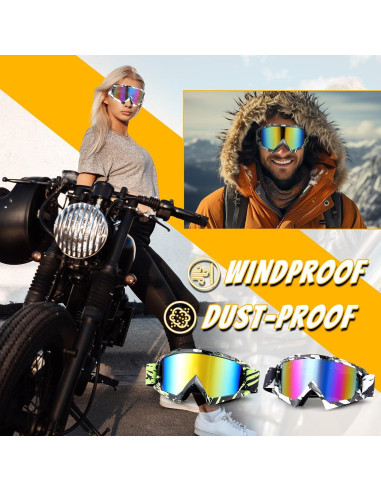 Gafas de Motocross Tallew 4 Pares Ajustables para Deportes
