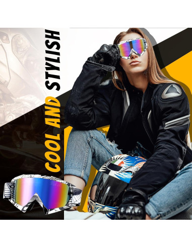 Gafas de Motocross Tallew 4 Pares Ajustables para Deportes