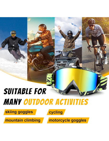 Gafas de Motocross Tallew 4 Pares Ajustables para Deportes