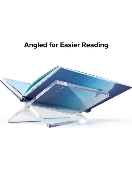 Soporte de Libro Acrílico UikJOY Transparente Mediano 22cm x 16cm