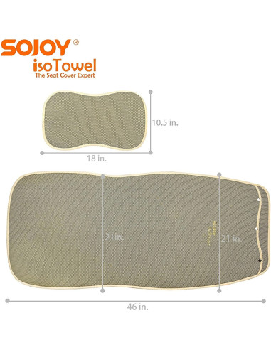 Funda de Asiento de Coche Sojoy SJ0007 Beige Universal