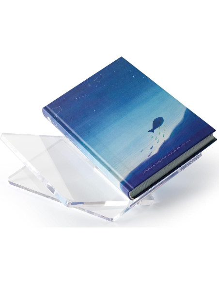 Soporte de Libro Acrílico UikJOY Transparente Mediano 22cm x 16cm